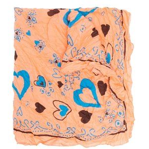 Acne Studio Heart Print Orange Scarf Bandana